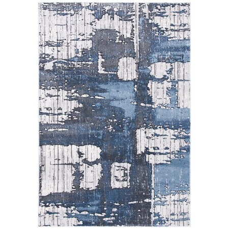 Safavieh 5 ft. 5 in. x 7 ft. 7 in. Lagoon Power Loomed Rectangle Area Rug Grey & Blue LGN186F-5